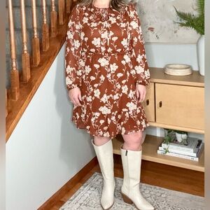 Gilli Brand New Floral Long Sleeve Dress